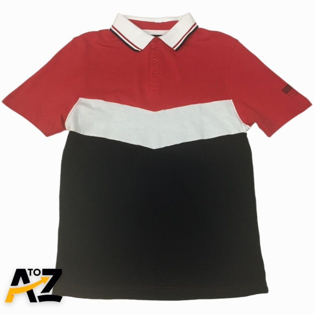 Men Truth Substance Common Sense Red Black Short Sleeve Polo shirt Size Medium